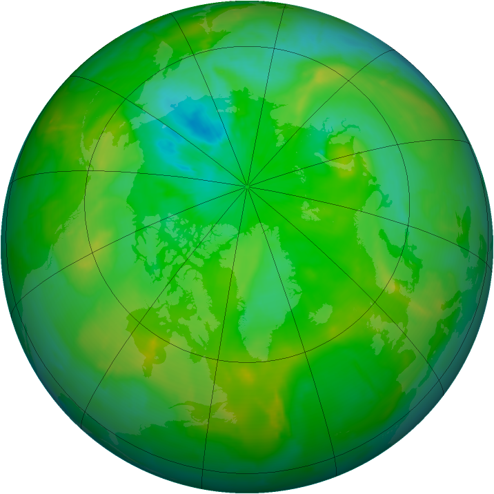 Arctic ozone map for 24 July 2010